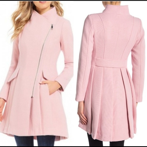 pink skirted coat